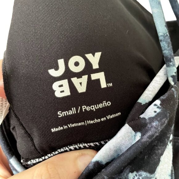Joy Lab blue and black criss cross strap bra athletic style small - Picture 4 of 5